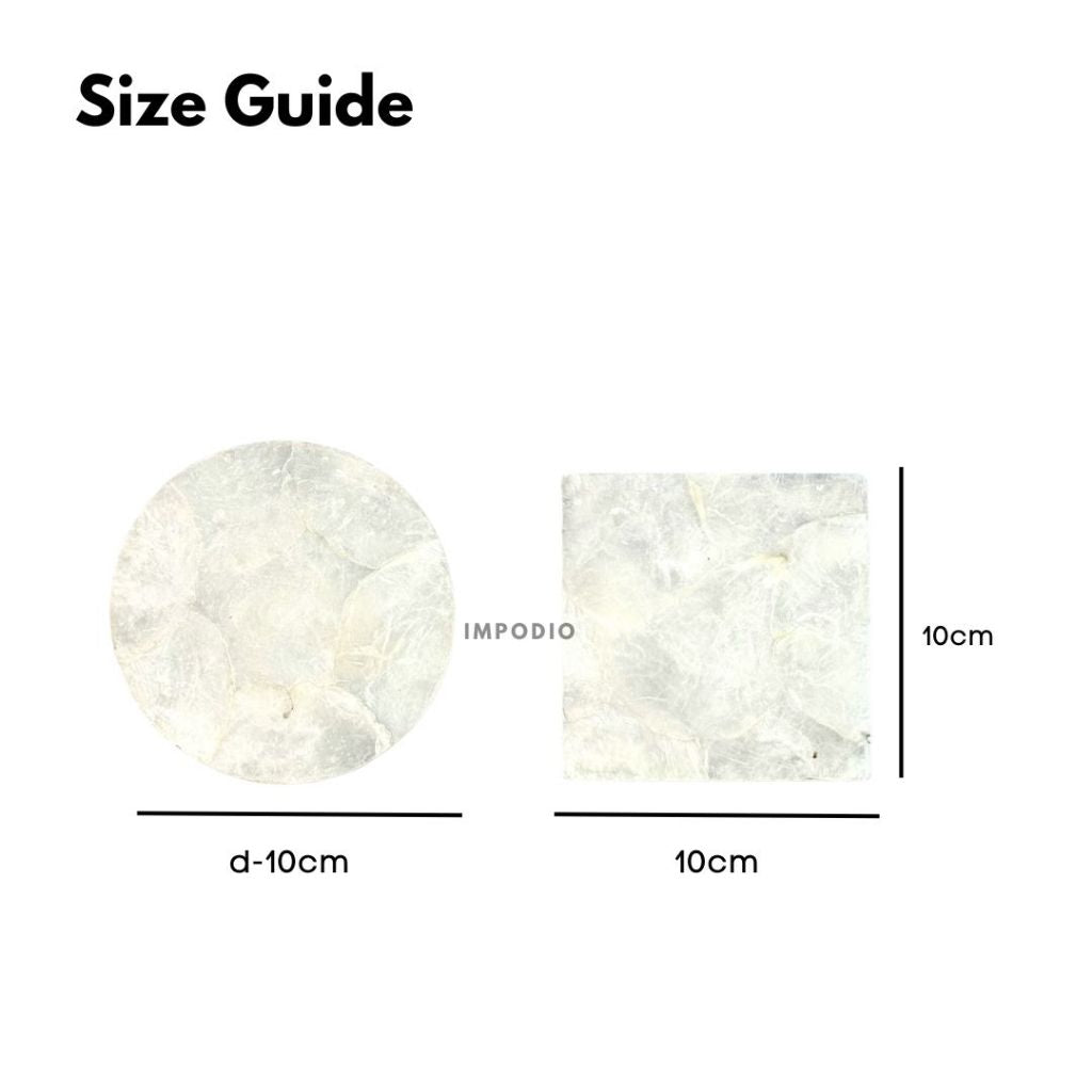 IMPODIO Coaster Kulit Kerang Tatakan Aksesoris Serbaguna - Props Foto Dekorasi Produk