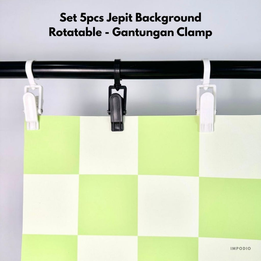 IMPODIO Set 5pcs Jepit Background Rotatable – Gantungan Clamp