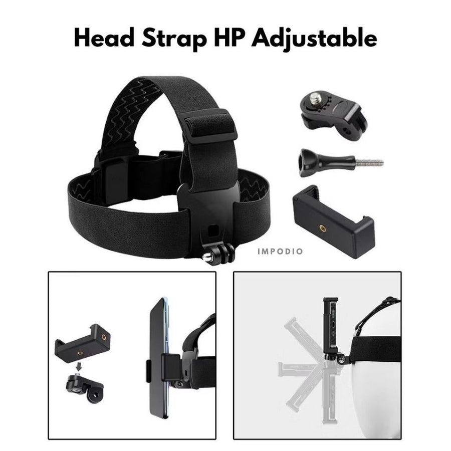 IMPODIO head strap hp tali kepala adjustable non slipe desain