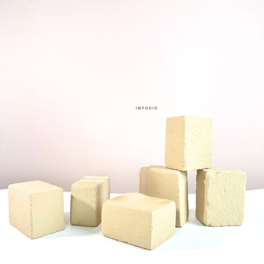 IMPODIO Podium Balok Kubus Concrete Stone Mini Ukuran 7x10x5cm - Props Foto Aesthetic Display Produk