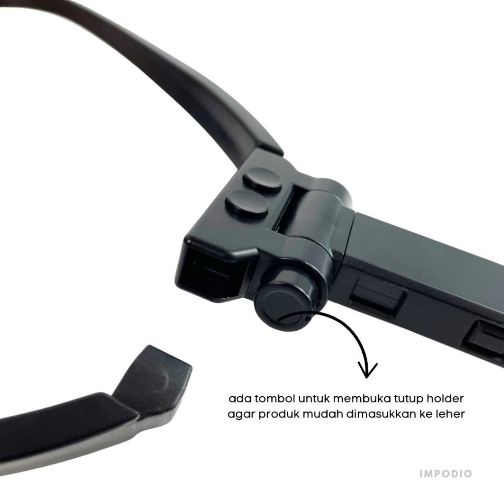 IMPODIO Neck holder mount bluetooth remote - kalung leher gopro - dalam penggunaan