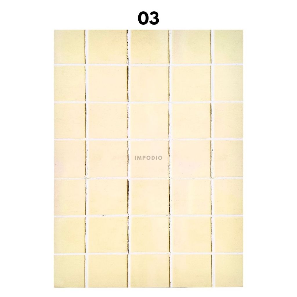 IMPODIO Alasfoto papan motif mosaic dinding 60x44 cm - background foto hardboard