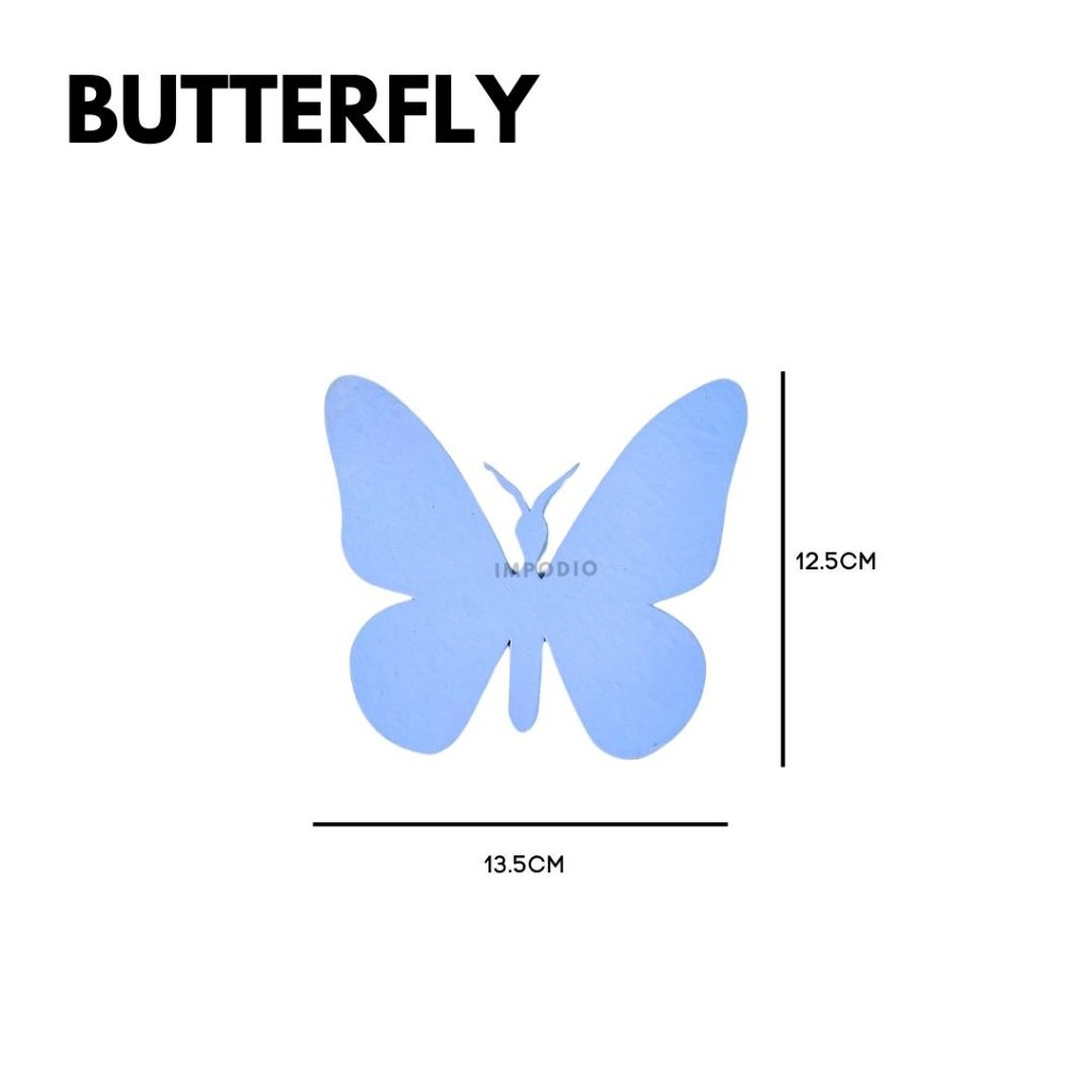 IMPODIO Geometry Mix Shapes Leaf Fruit Butterfly - Ornamen Dekorasi Foto Produk Props Photography