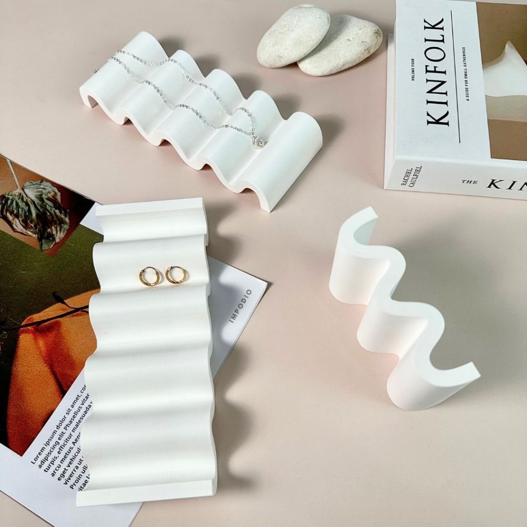 IMPODIO Geometry Wave Shape Nordic Style - Props Photography Display Product