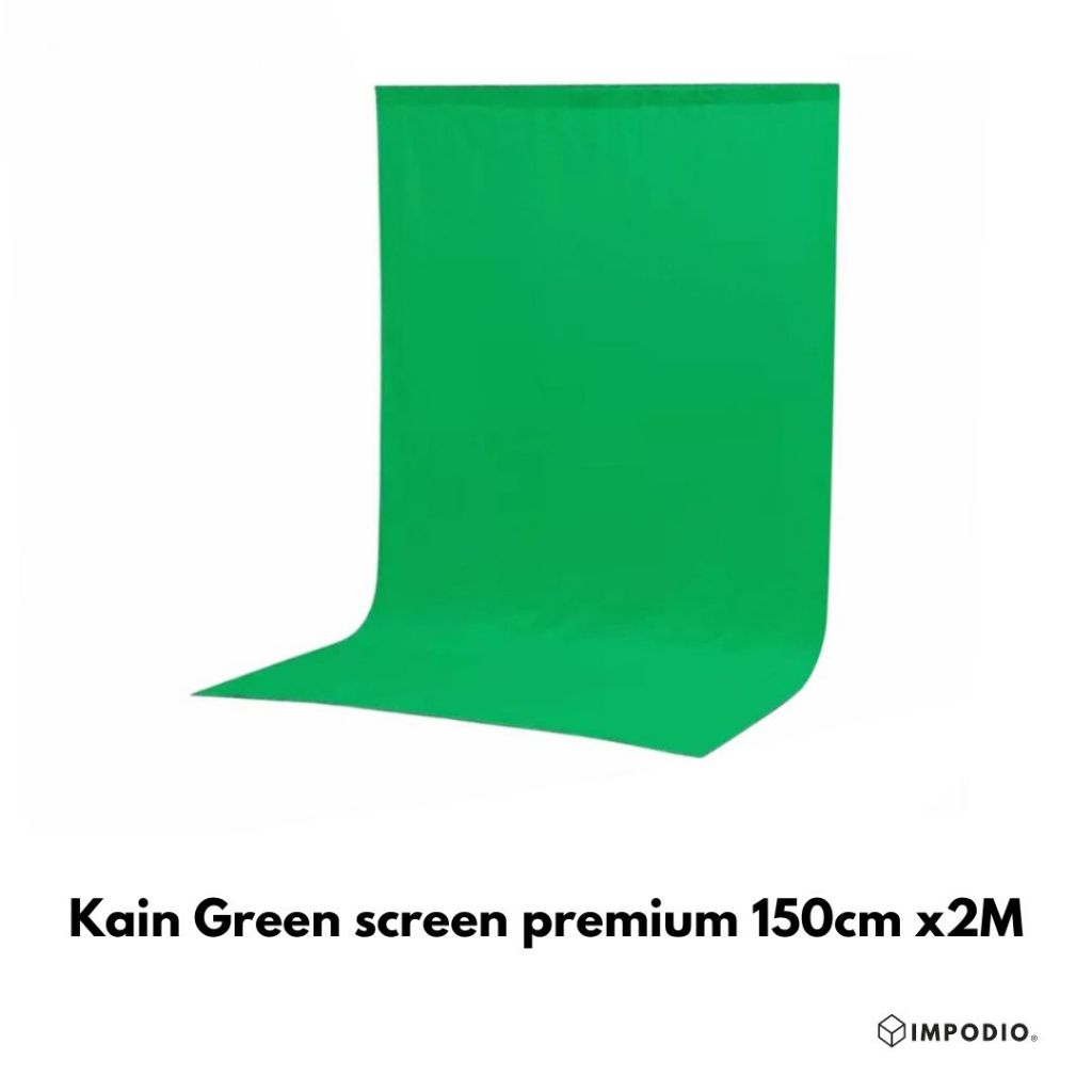 Kain Backdrop Studio HIJAU untuk Fotografi IMPODIO ukuran 150cm x 200cm