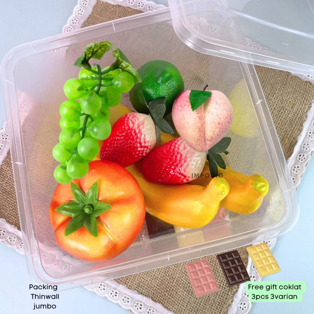 IMPODIO Paket buah palsu 11 jenis - artficial fruit / photo props / decoration