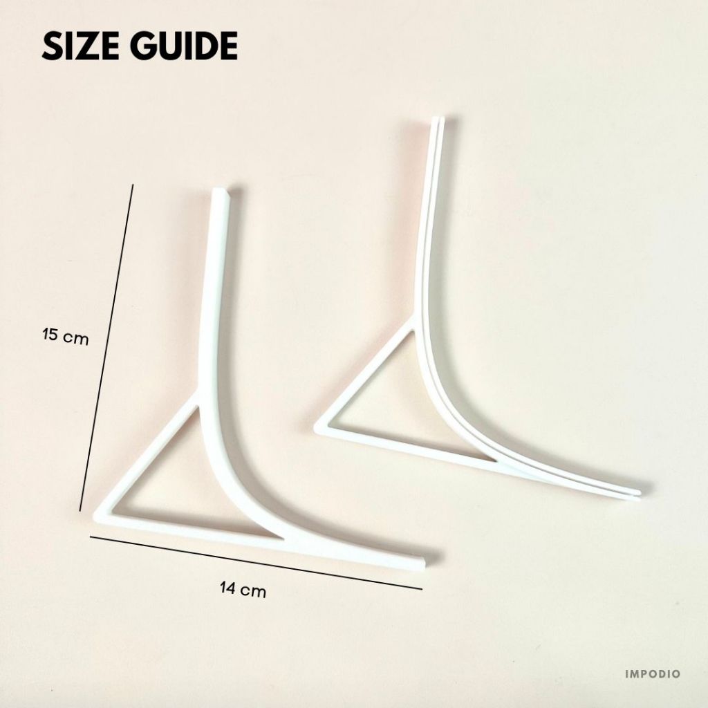 IMPODIO Paket 1 Pasang Penyangga Background Paper Curve - tampak samping