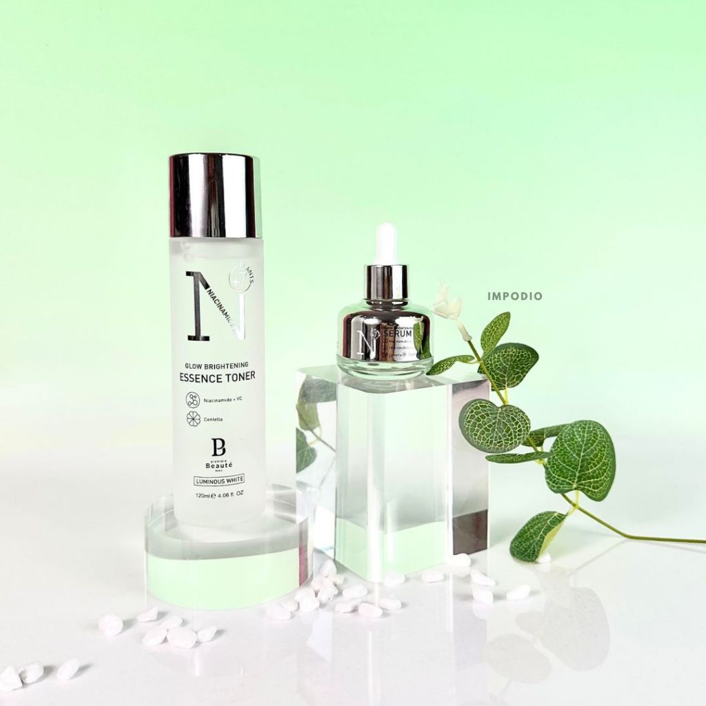 IMPODIO Set 3pcs Akrilik Silinder Kubus Dan Tabung - Clear Acrylic Display Props Produk Fotografi