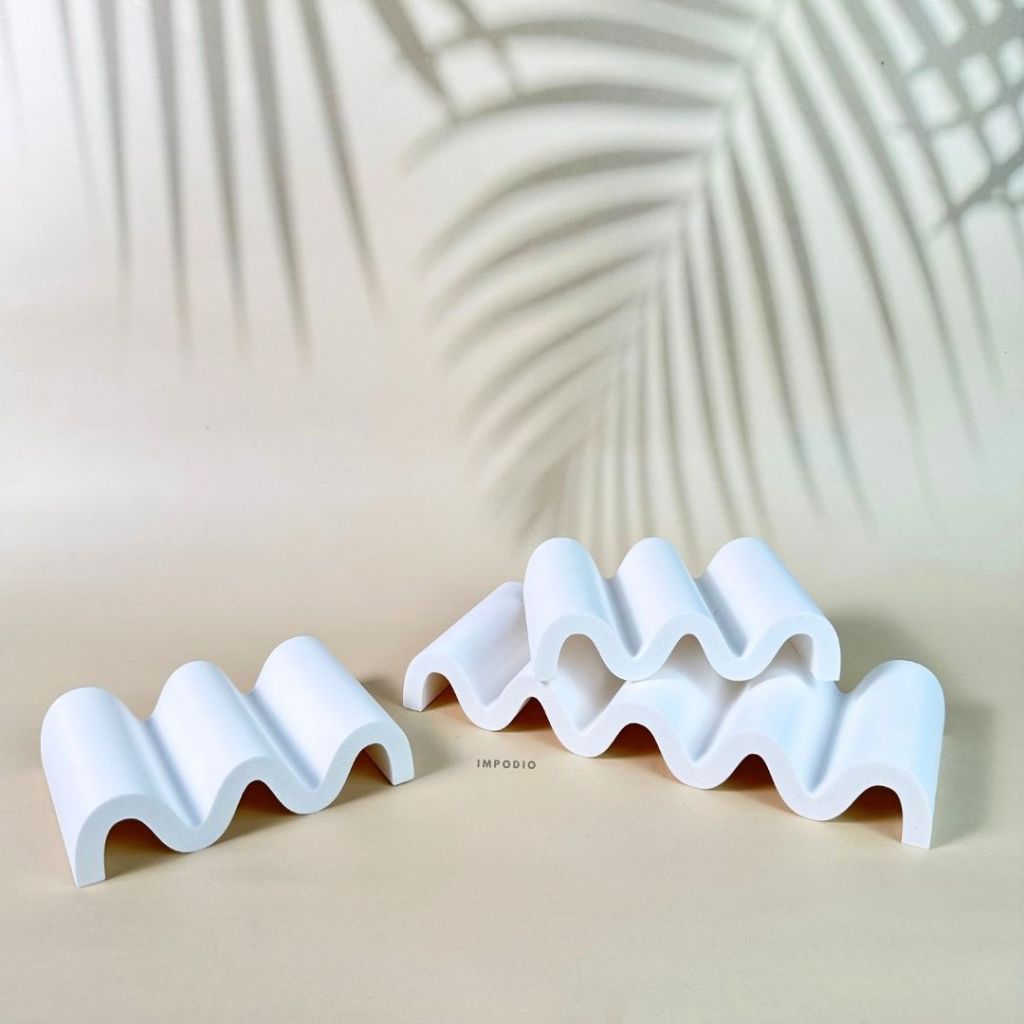 IMPODIO Geometry Wave Shape Nordic Style - Props Photography Display Product