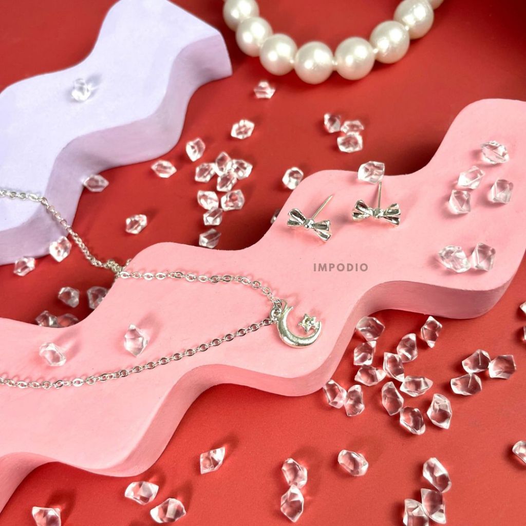 IMPODIO Geometry Wave Irregular Colorful - Properti Foto Produk Display Props Photography