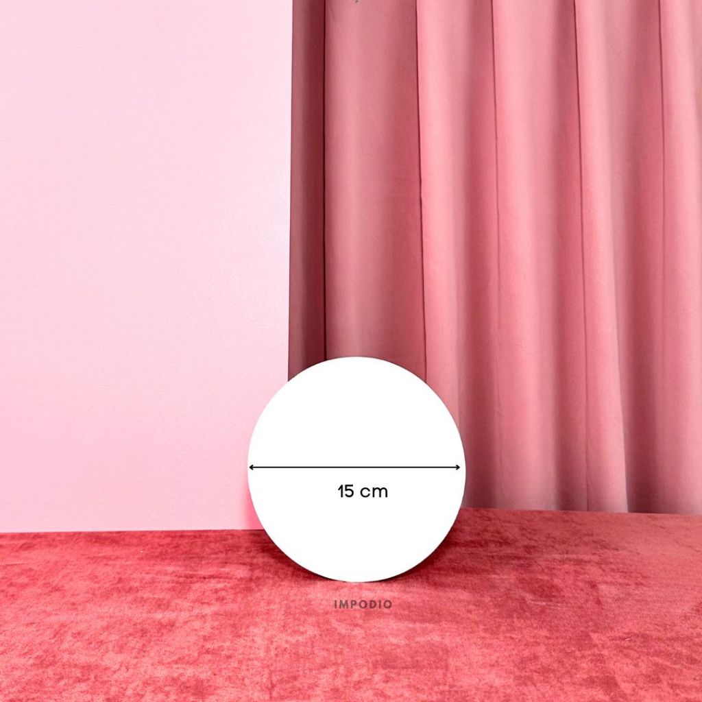 IMPODIO Geometry Bulat Ukuran 15 - 30 cm - Podium Circle Leveling Display Props Photography