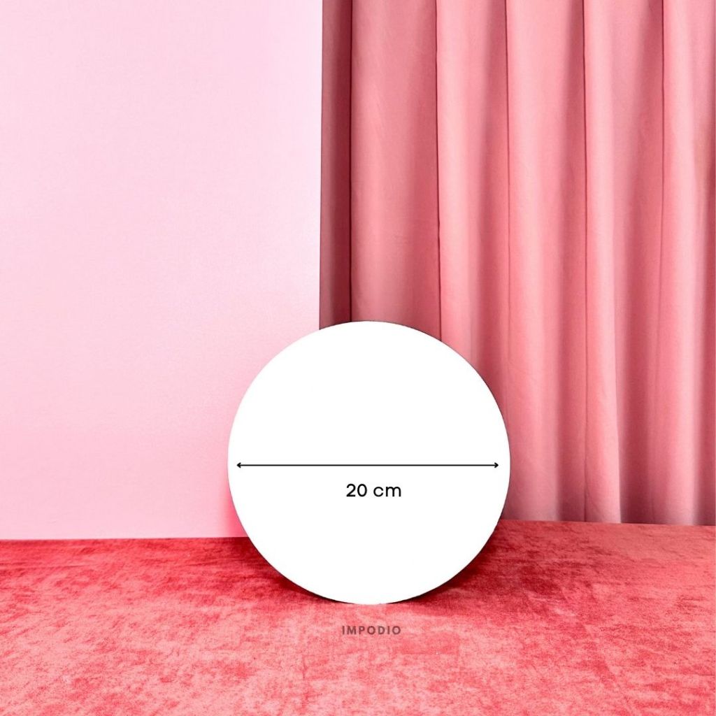 IMPODIO Geometry Bulat Ukuran 15 - 30 cm - Podium Circle Leveling Display Props Photography