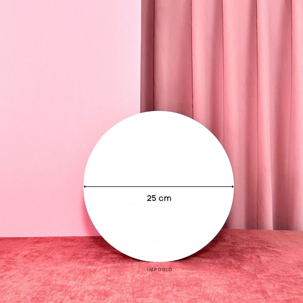 IMPODIO Geometry Bulat Ukuran 15 - 30 cm - Podium Circle Leveling Display Props Photography