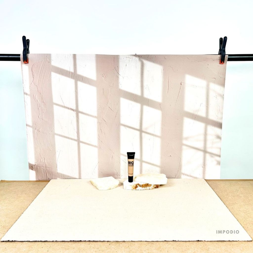 IMPODIO Background Paper Motif Siluet jendela dan daun Ukuran 50x70 cm - Latar Belakang Aesthetic Alas Fotografi Backdrop Produk