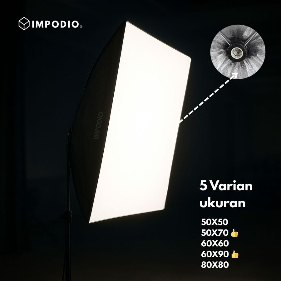 IMPODIO Lighting soflight studio softbox lampu E27 single socket