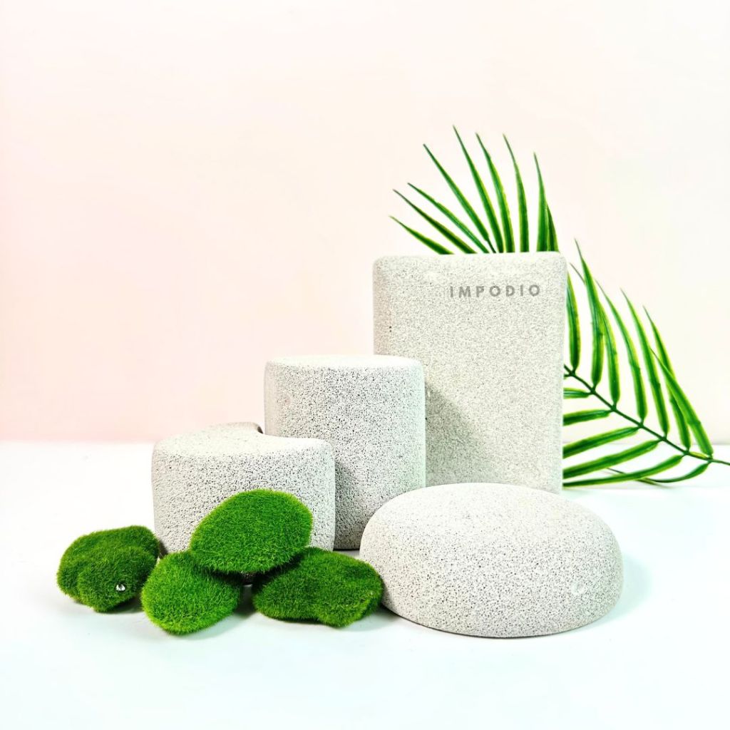 IMPODIO Stone Geometry Podium Ornament Display Minimalist - Product Shooting Decoration Props Photography