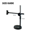 IMPODIO Overhead Phone Stand Holder 360 Rotation + Led Fill Light - detail produk