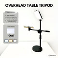 IMPODIO Overhead Phone Stand Holder 360 Rotation + Led Fill Light