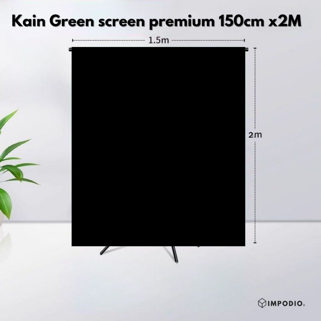 Kain Backdrop Studio HITAM untuk Fotografi IMPODIO ukuran 150cm x 200cm
