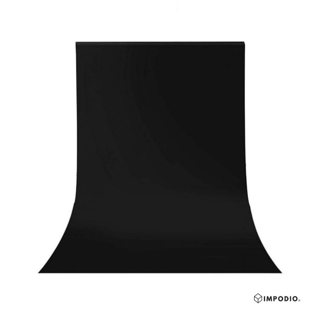 Kain Backdrop Studio HITAM untuk Fotografi IMPODIO ukuran 150cm x 200cm