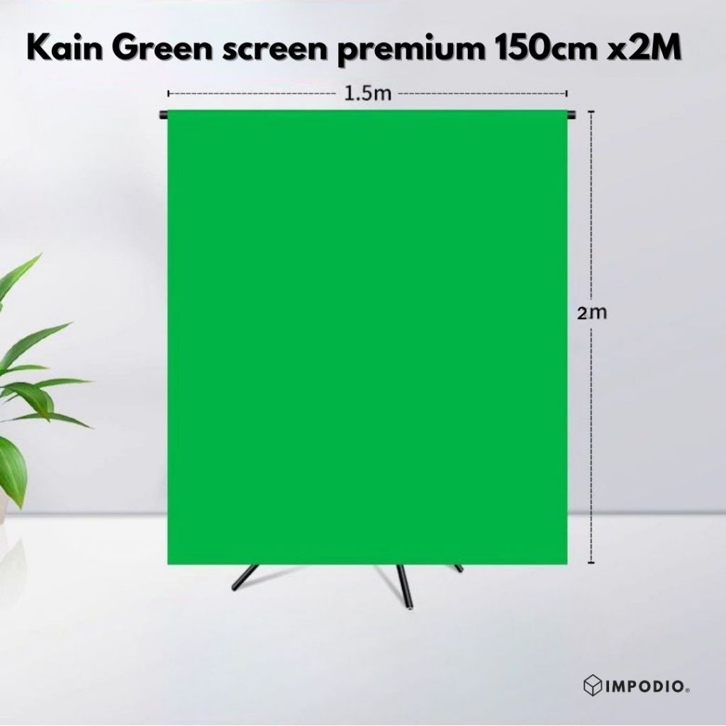 Kain Backdrop Studio HIJAU untuk Fotografi IMPODIO ukuran 150cm x 200cm