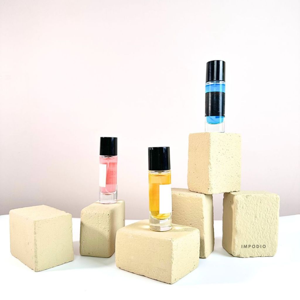 IMPODIO Podium Balok Kubus Concrete Stone Mini Ukuran 7x10x5cm - Props Foto Aesthetic Display Produk