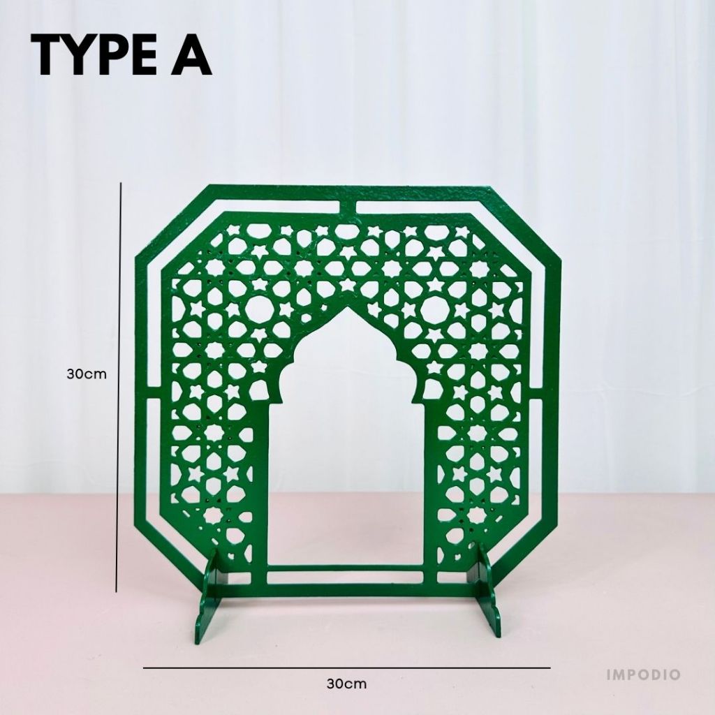 IMPODIO Gobo tema middle eastern ramadhan - pengatur bayangan cookie jendela photo props - Dekorasi Lebaran Eid Mubarak props foto produk