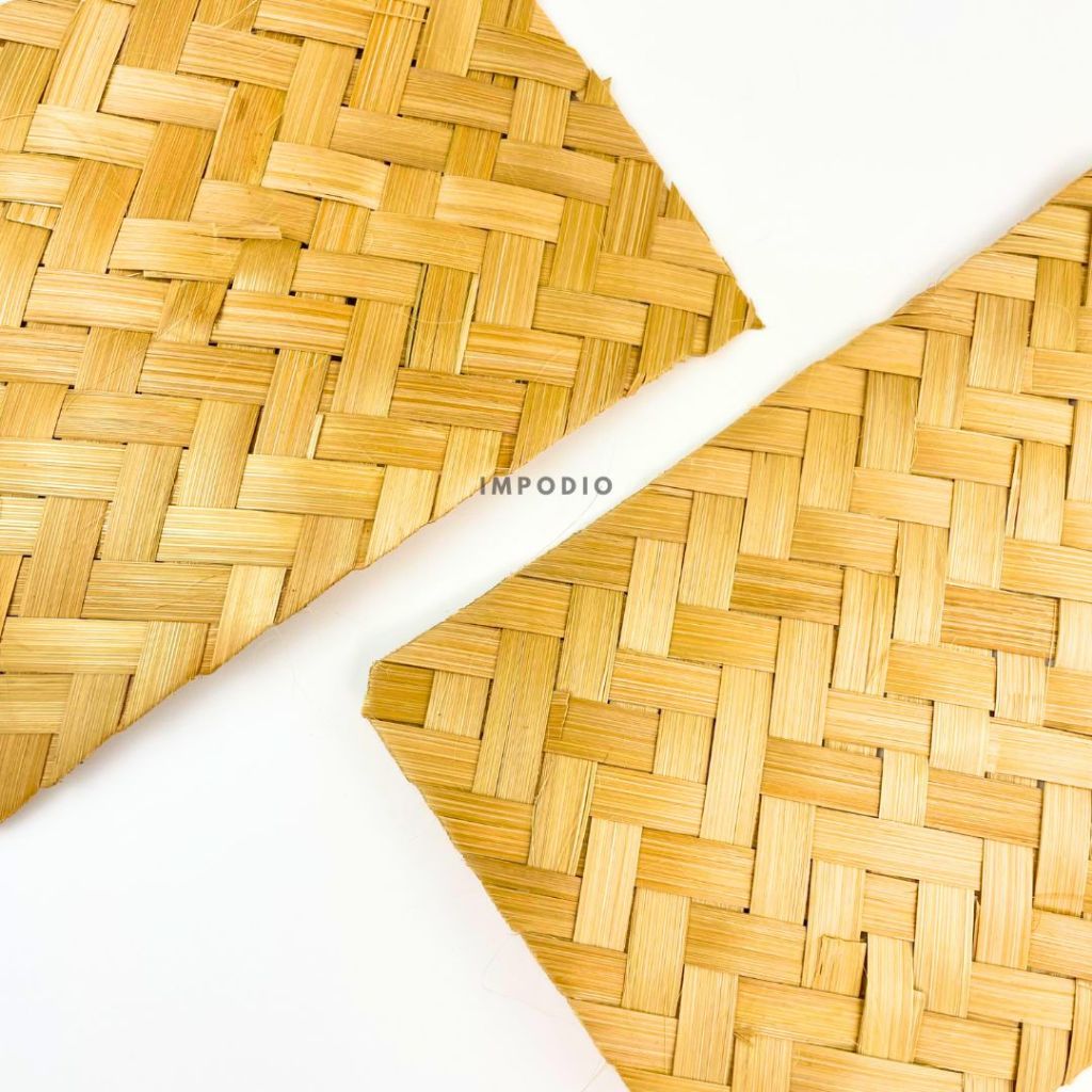 IMPODIO  Placemat Tatakan Anyaman Bambu Ukuran 20x30cm - Alas Bamboo Dekorasi Foto Produk