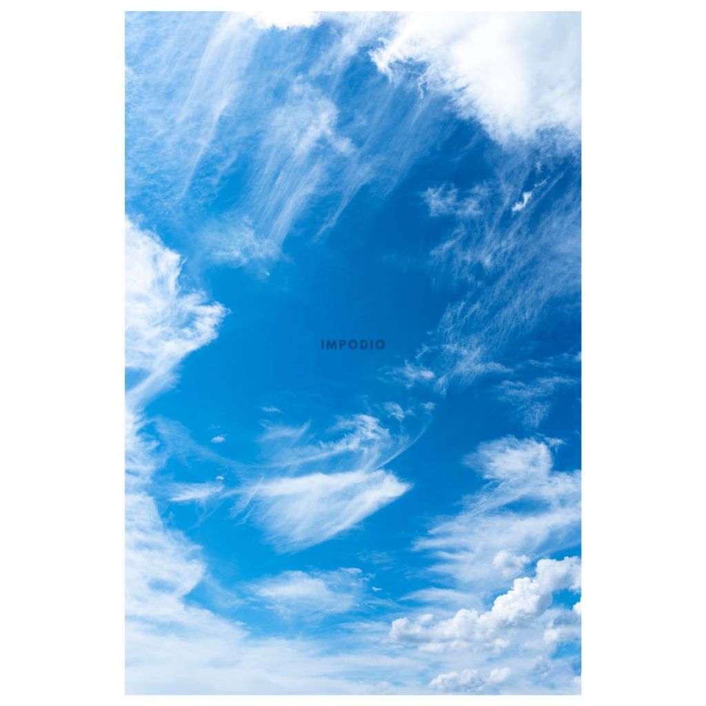 IMPODIO Background Paper Motif Awan Sky Ukuran 50 x 70 cm - Blue Cloud Latar Belakang Aesthetic Alas Fotografi Backdrop Produk