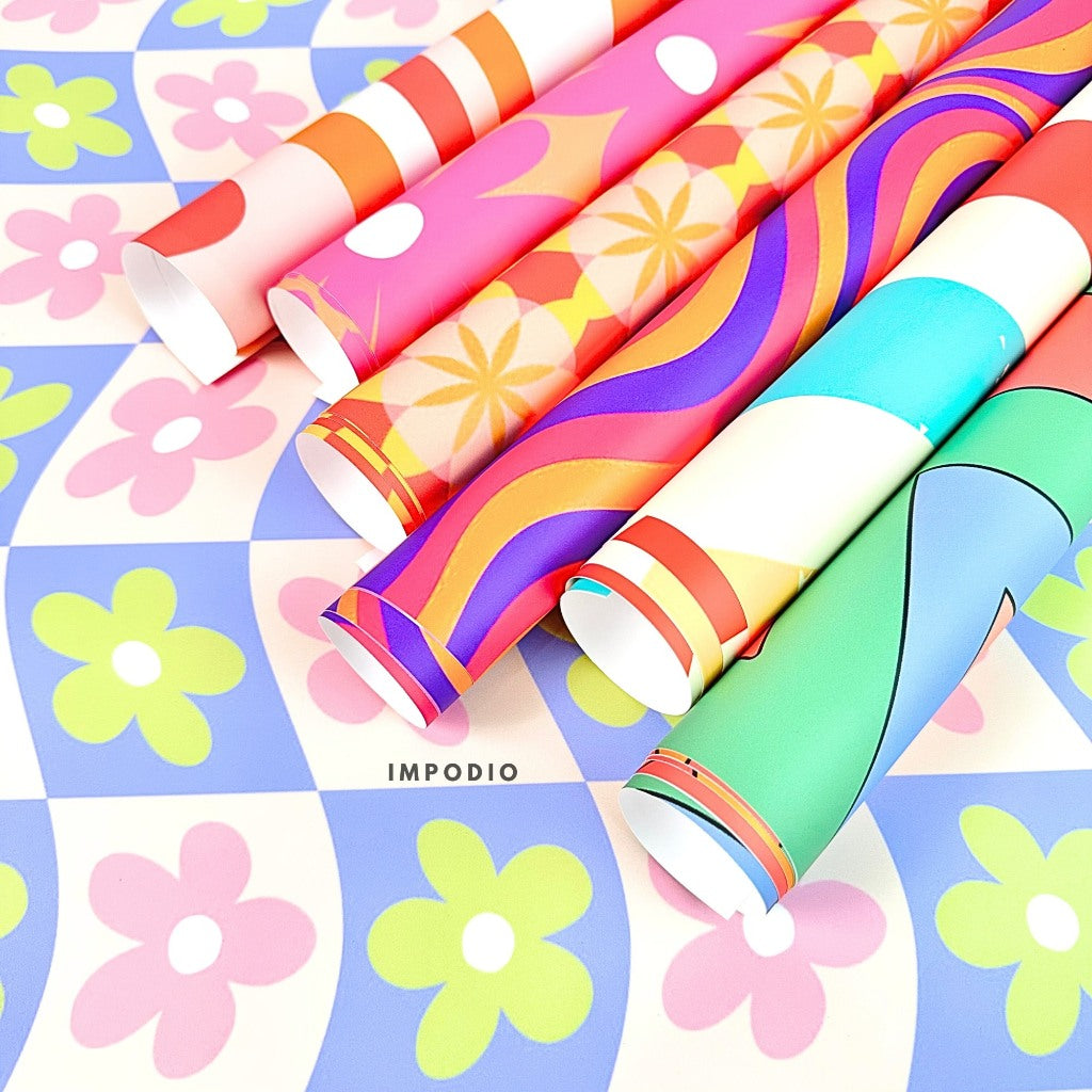 IMPODIO Background Paper Retro Vintage Style Ukuran 50 x 70 cm - Latar Belakang Aesthetic Fotografi