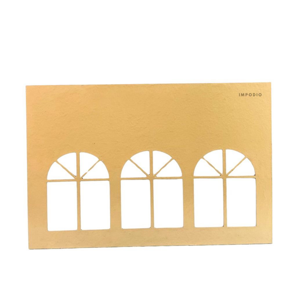 IMPODIO Dekorasi jendela geometris - pengatur bayangan artistik - latar belakang foto produk estetik