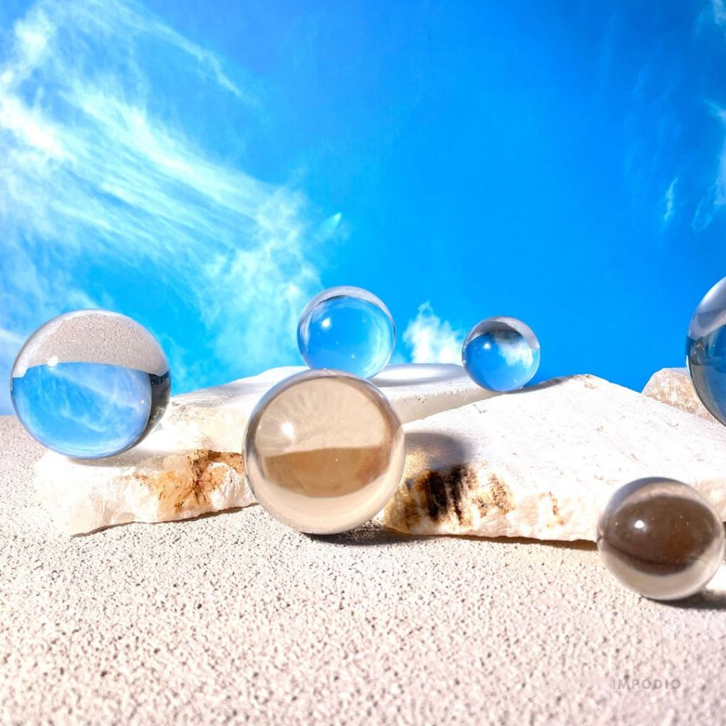 IMPODIO Bola Kristal Fotografi – Crystal Ball Artificial Props foto - close up