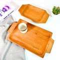 IMPODIO Nampan Kayu – Baki Kayu design mewah ukuran 38x20cm - close up
