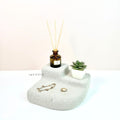 IMPODIO Stone Geometry Podium Ornament Display Minimalist - tampak samping