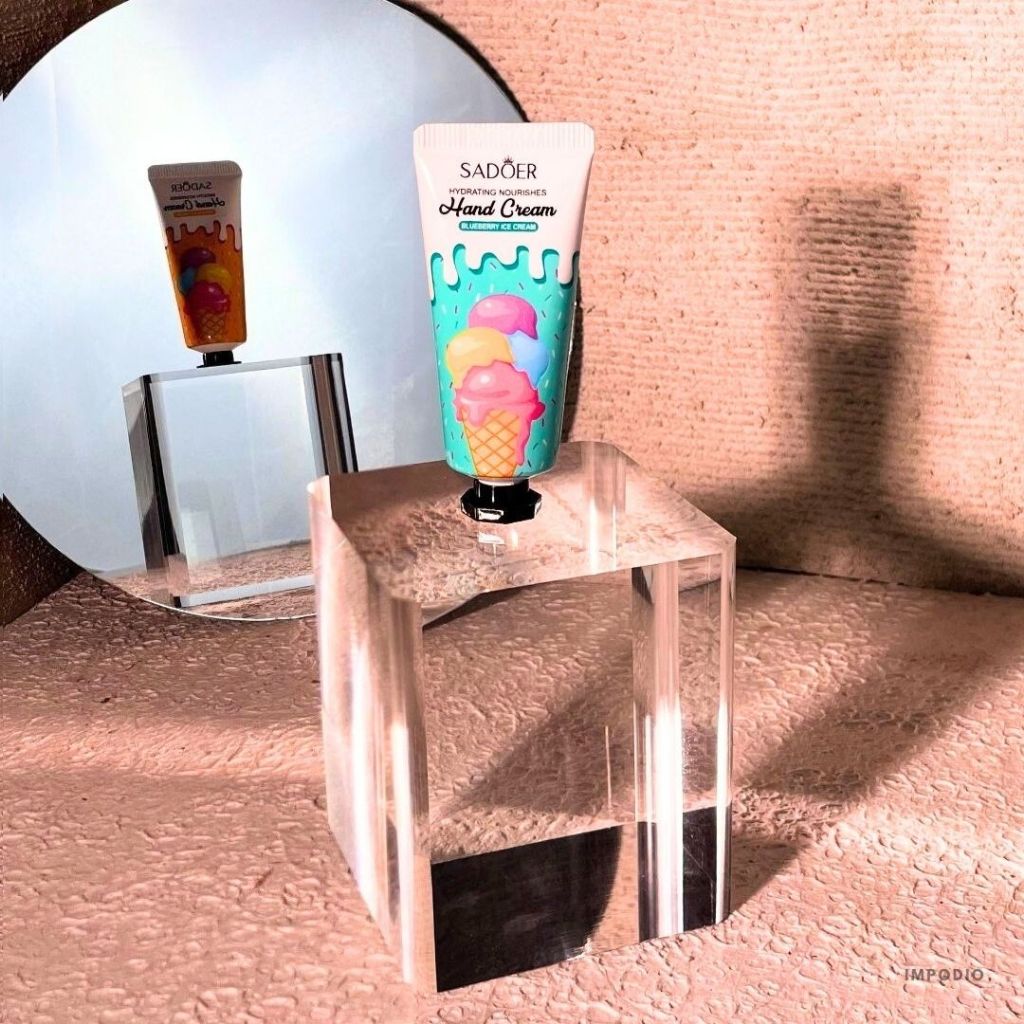 IMPODIO Set 3pcs Akrilik Silinder Kubus Dan Tabung - Clear Acrylic Display Props Produk Fotografi