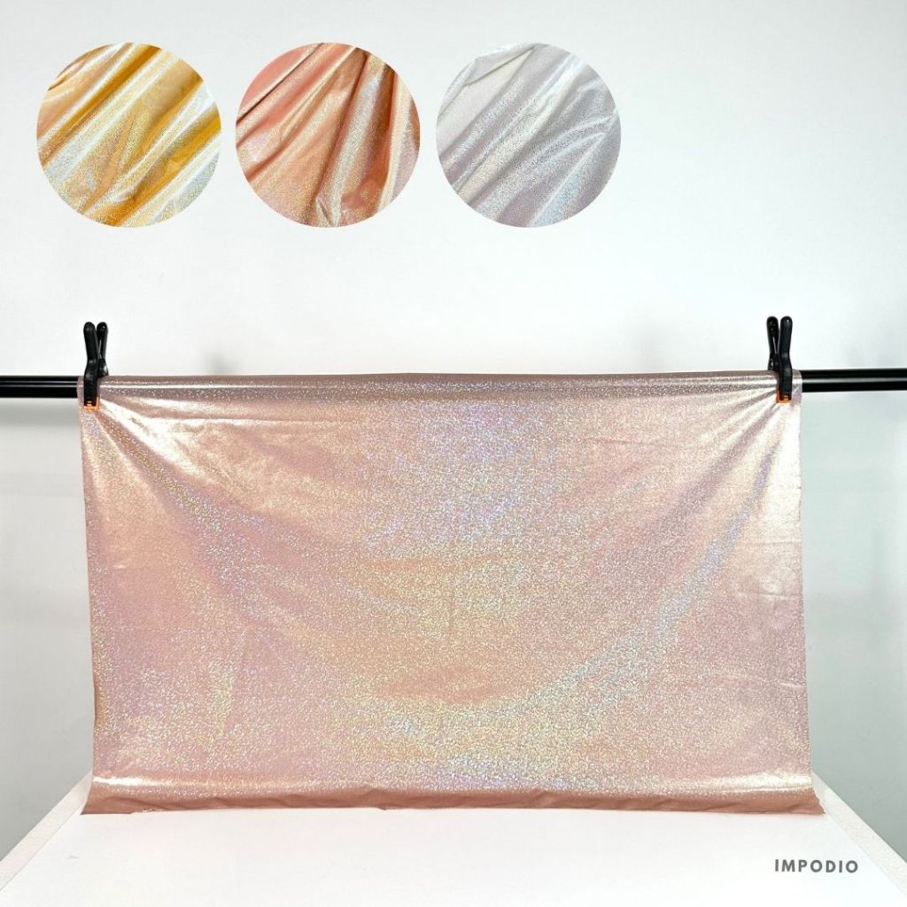 IMPODIO Kain Background Glitter Metalik Ukuran 50 x 75 cm - Napkin Props Photography