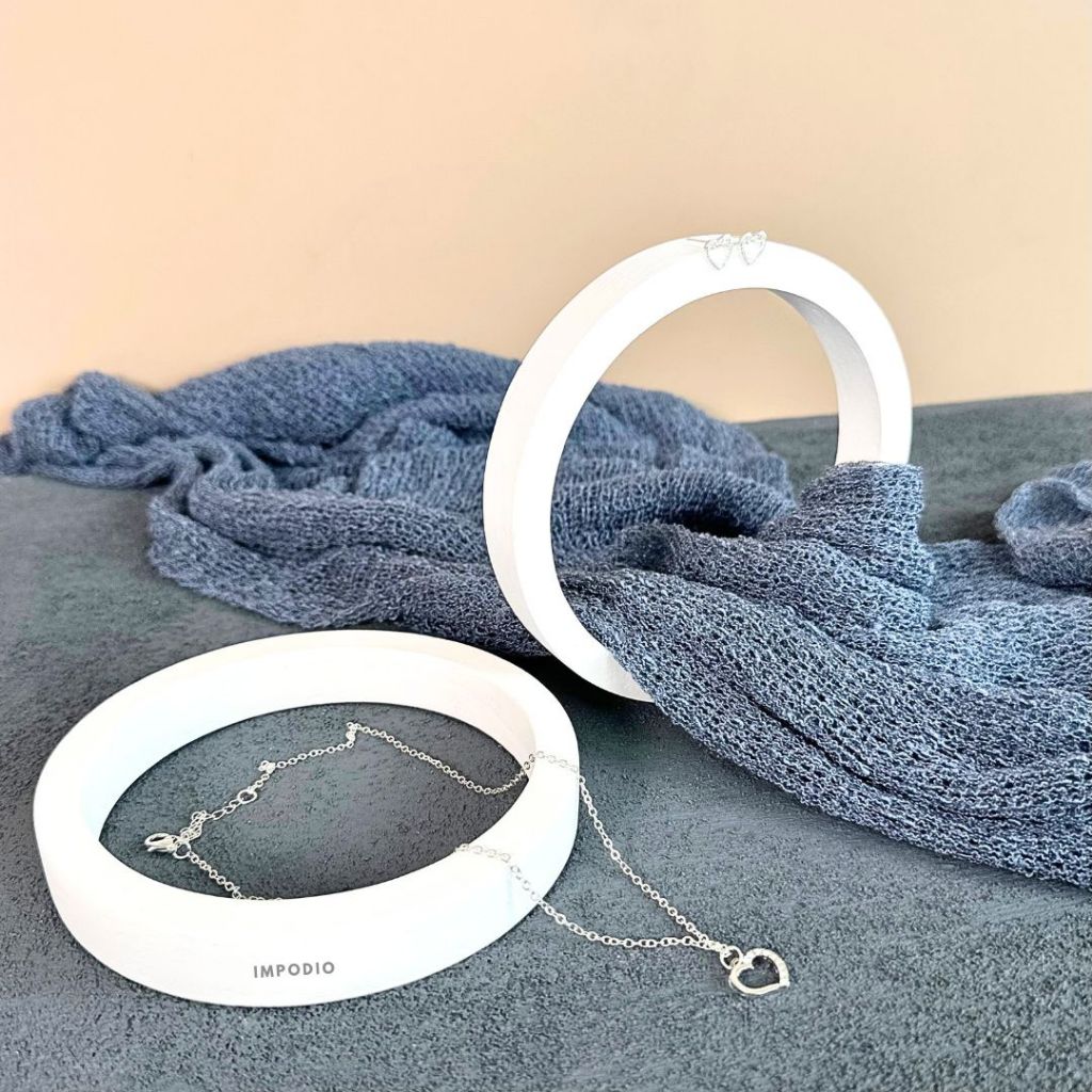 IMPODIO Set 2 pcs Geometry Circle - Round Geometry Photo Props Product Aesthetic - Podium Leveling Photography