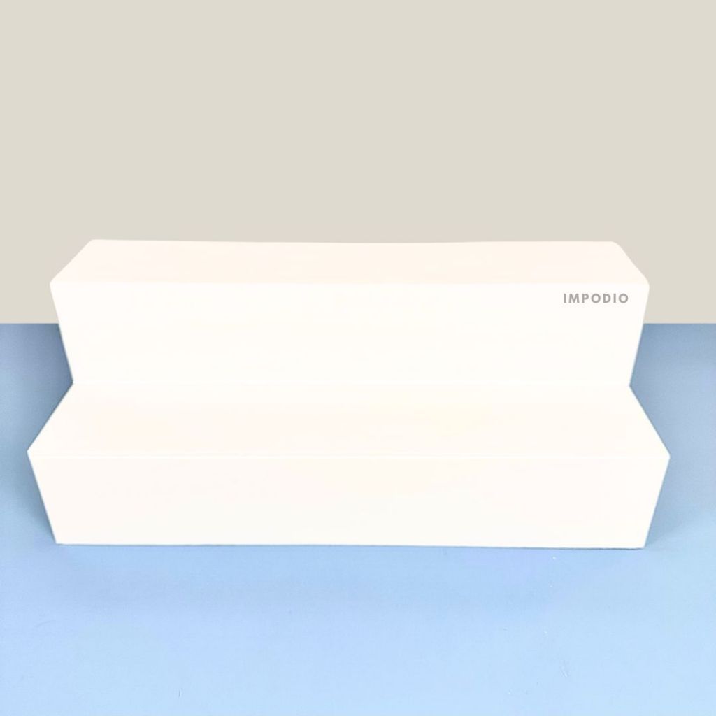 IMPODIO Tangga Podium Kayu 20x20x50 cm - display balok bertingkat - Properti Foto Produk