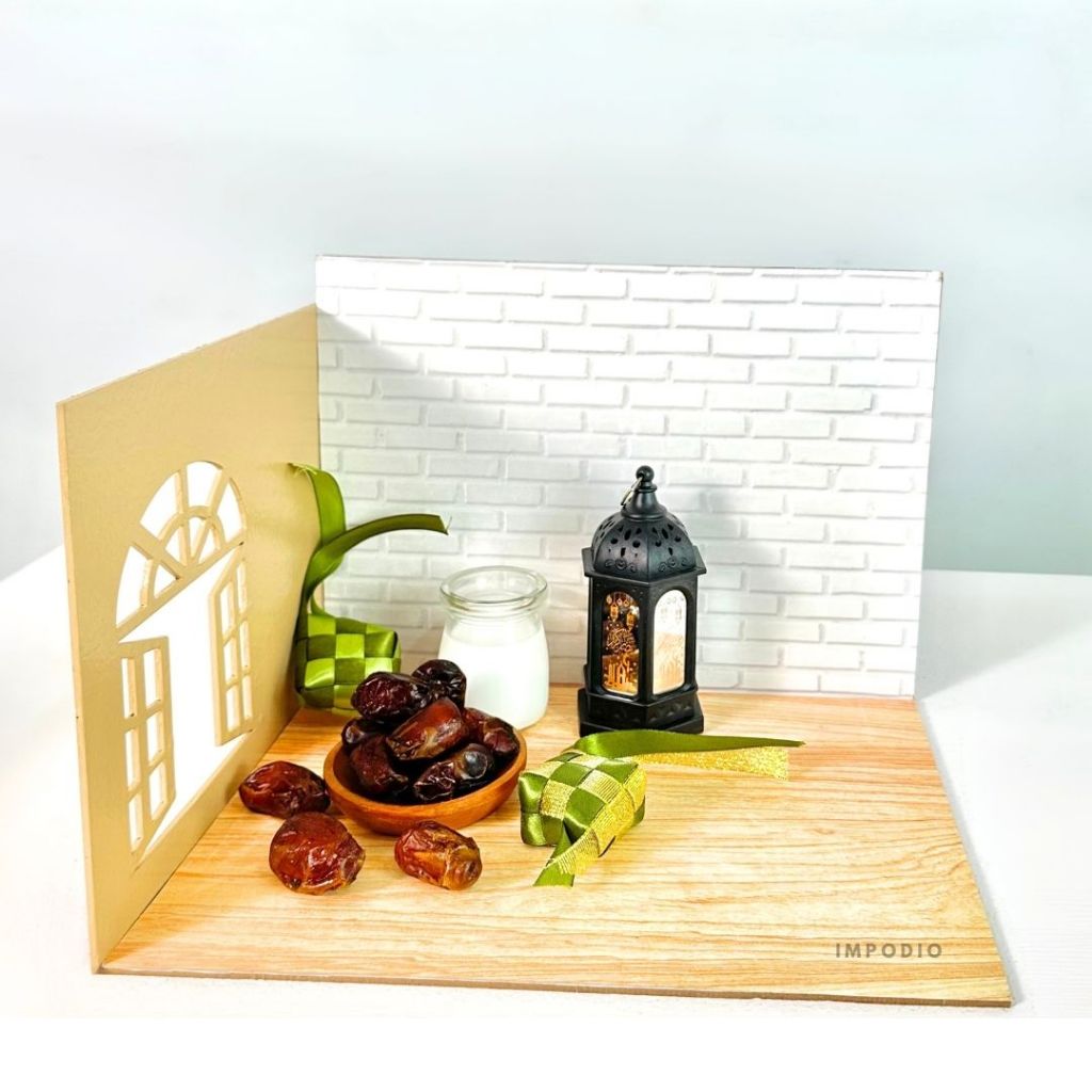 IMPODIO Dekorasi jendela geometris - pengatur bayangan artistik - latar belakang foto produk estetik