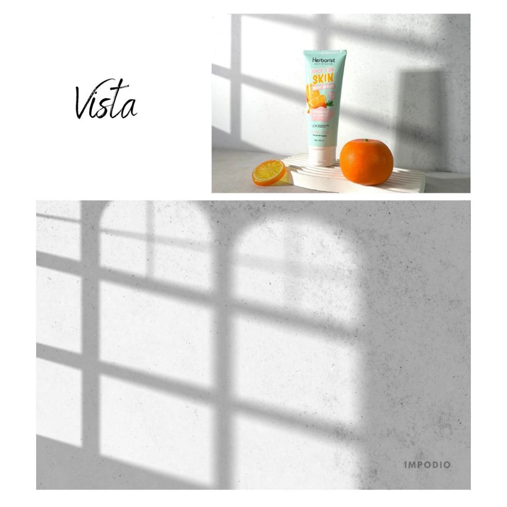 IMPODIO Background Paper Motif Siluet jendela dan daun Ukuran 50x70 cm - Latar Belakang Aesthetic Alas Fotografi Backdrop Produk