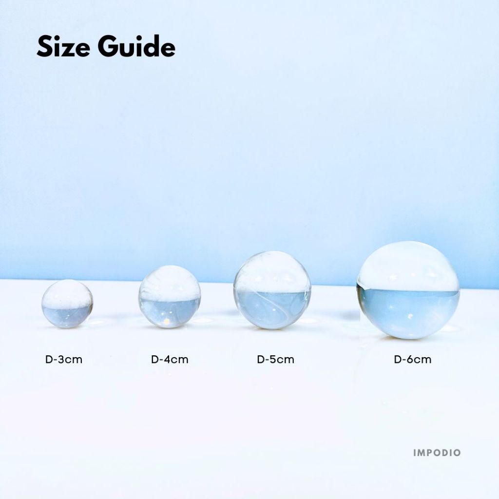IMPODIO Bola Kristal Fotografi - Crystal Ball Artificial Props foto - Round es jumbo