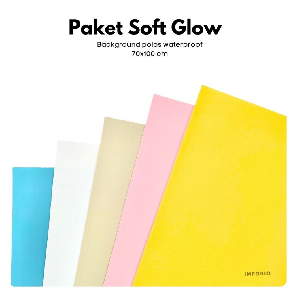 IMPODIO Paket 5 Pcs Background Polos Soft Glow