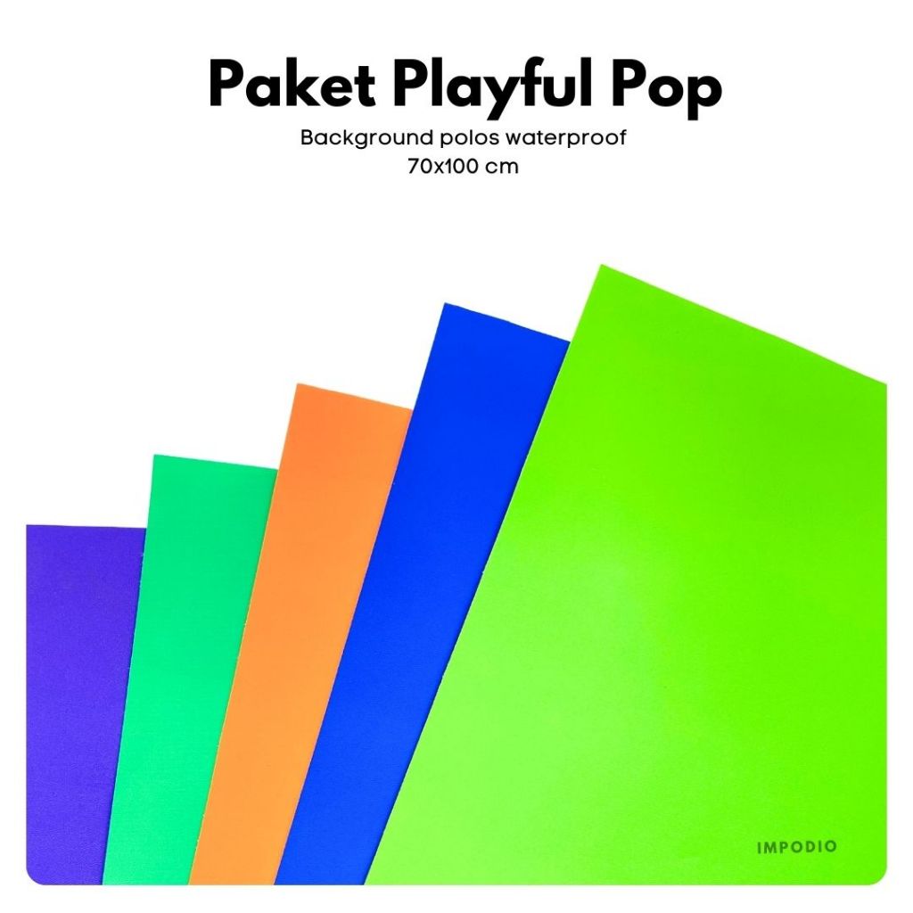 IMPODIO Paket 5 Pcs Packground Polos Playful Pop Pkuran 70x100 cm
