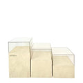 IMPODIO Podium Texture Display Kotak Akrilik Transparan - close up