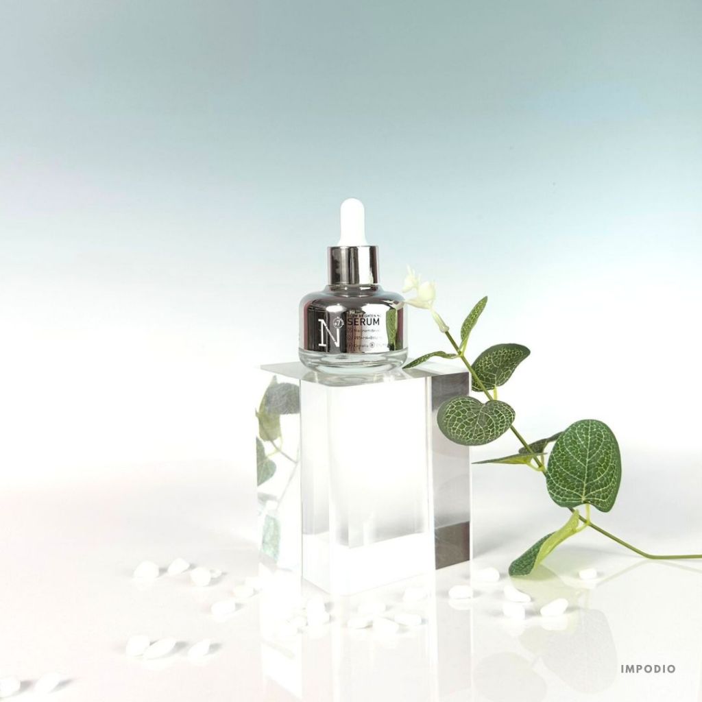 IMPODIO Set 3pcs Akrilik Silinder Kubus Dan Tabung - Clear Acrylic Display Props Produk Fotografi