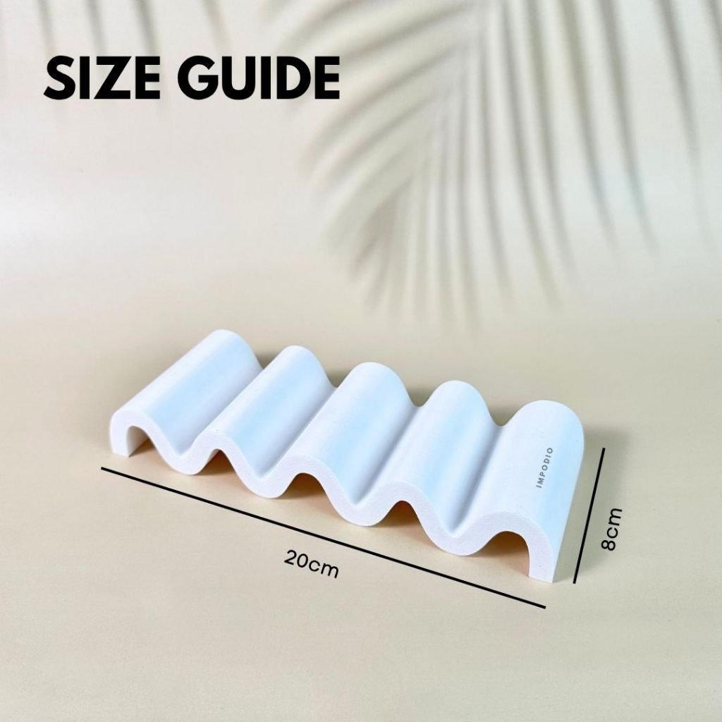 IMPODIO Geometry Wave Shape Nordic Style - Props Photography Display Product