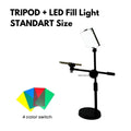 IMPODIO Overhead Phone Stand Holder 360 Rotation + Led Fill Light - lifestyle