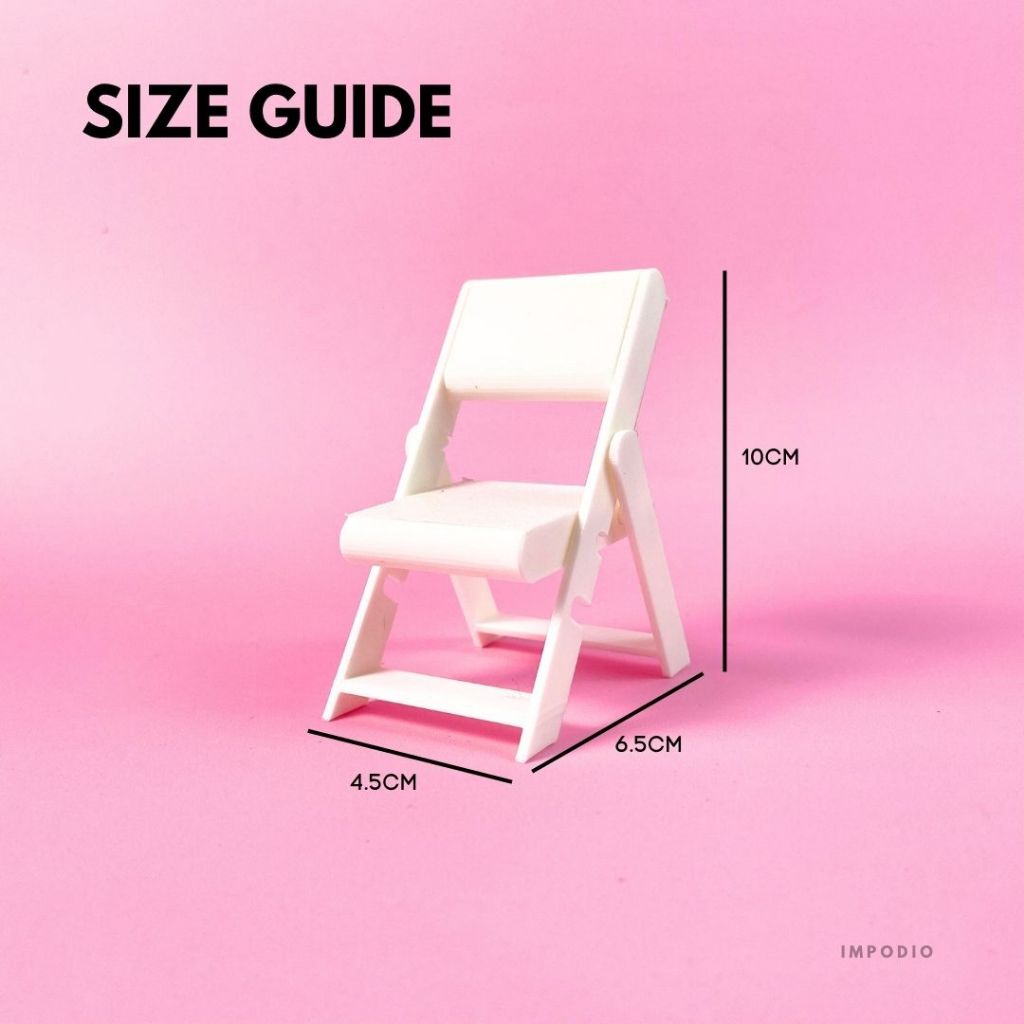 IMPODIO Kursi Mini Bangku Pantai – Chair Miniatur Resin Dekorasi Props - lifestyle