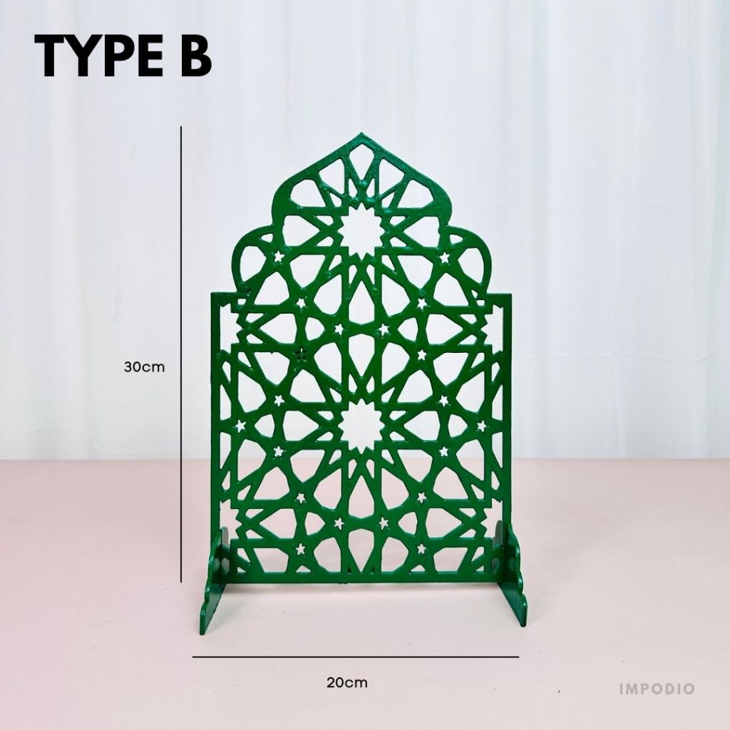 IMPODIO Gobo tema middle eastern ramadhan - pengatur bayangan cookie jendela photo props - Dekorasi Lebaran Eid Mubarak props foto produk