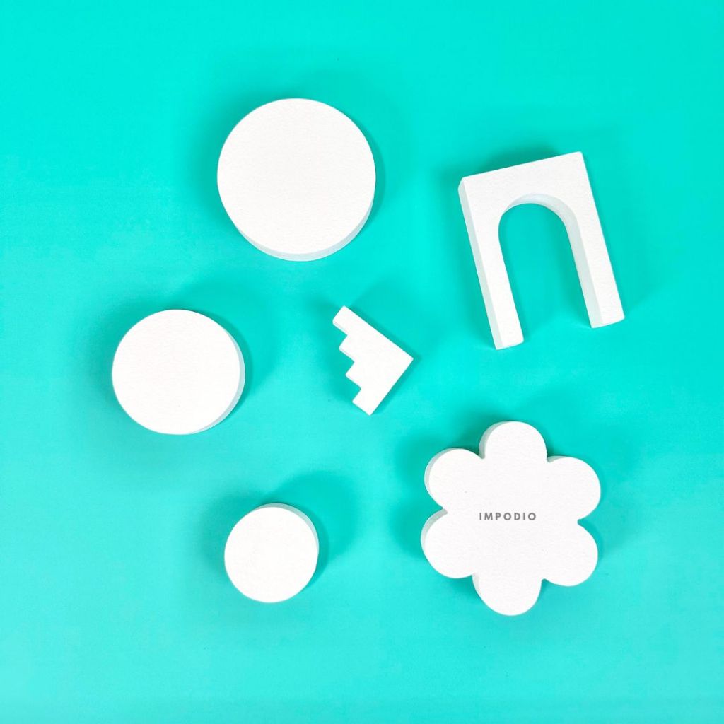 IMPODIO Geometry Mix Shapes Mini Size - Product Shooting Decoration Stand Backdrop Cosmetics Photography sets